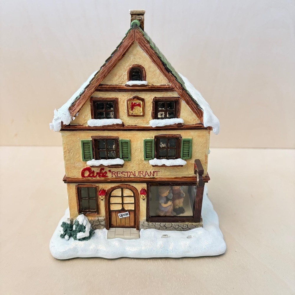 Hawthorne Village Cup of Cheer Cafe Hummel Christmas Vintage Decoration 2003 COA